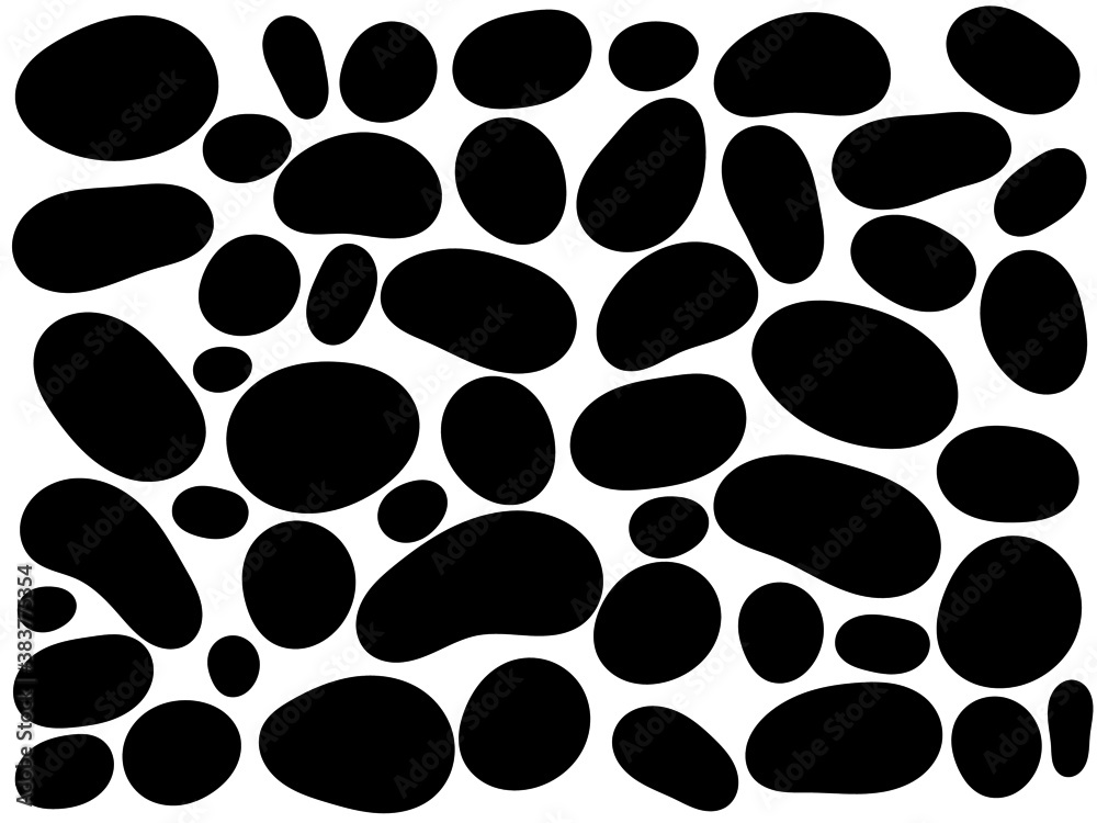 Roundness and sorting of gravel. Rounded rock. Roundness and sorting of gravel. Rounded rock.