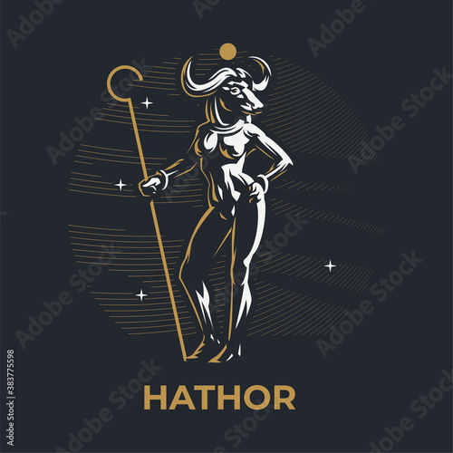 Egyptian goddess Hathor. photo