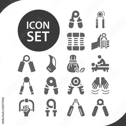 Simple set of rubbing related filled icons.