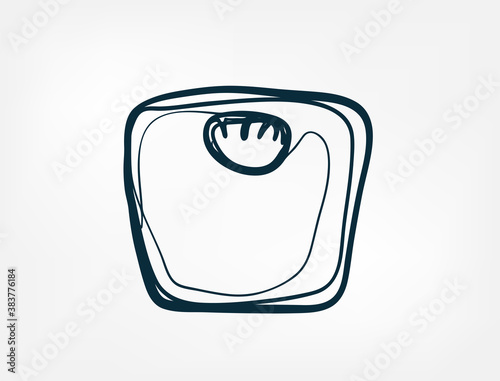 scales fitness stuff vector single one line isolated design element