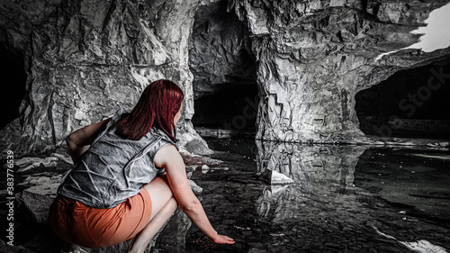 Girl on the cave
