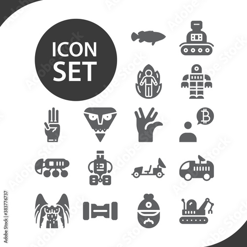 Simple set of literary composition related filled icons.