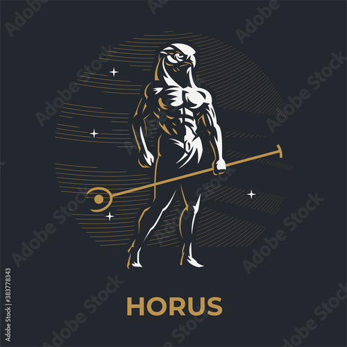 Egyptian God Horus. photo