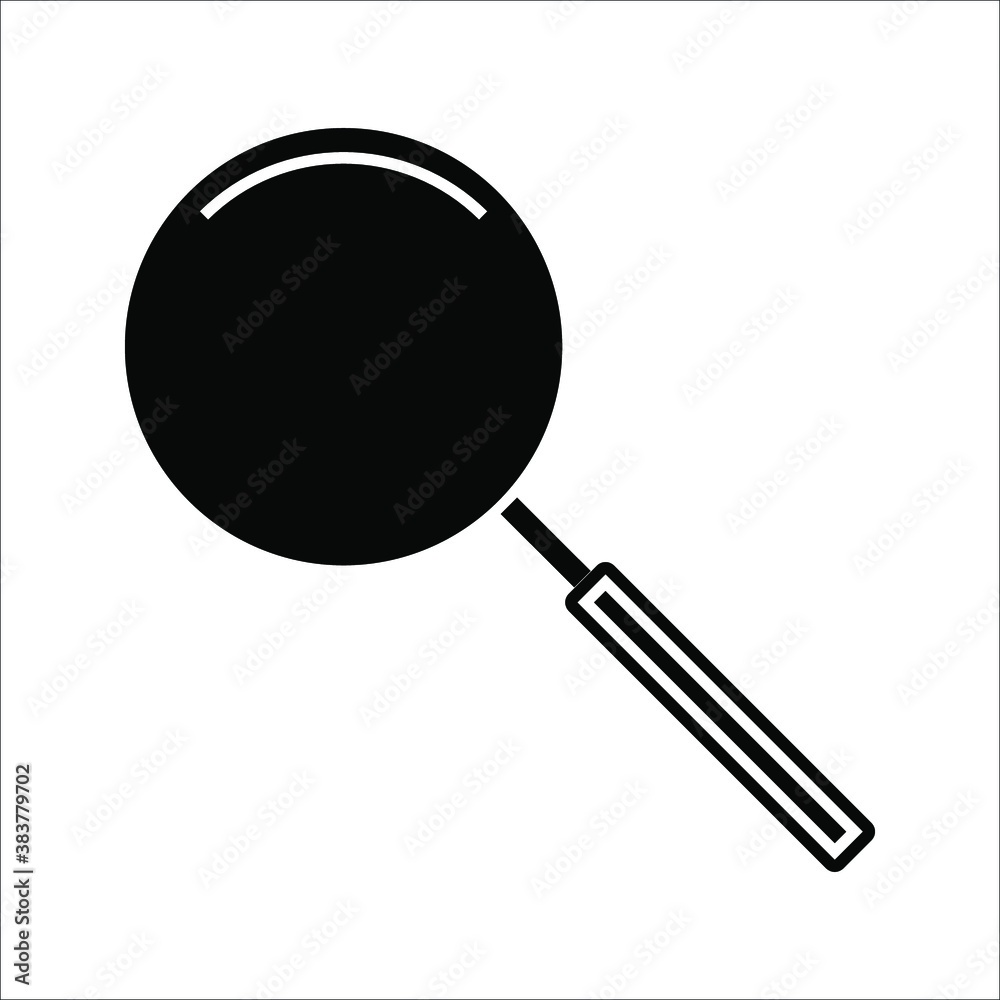 magnifier icon vector flat design on background. vector eps 10 magnifier icon vector flat design on background. vector eps 10
