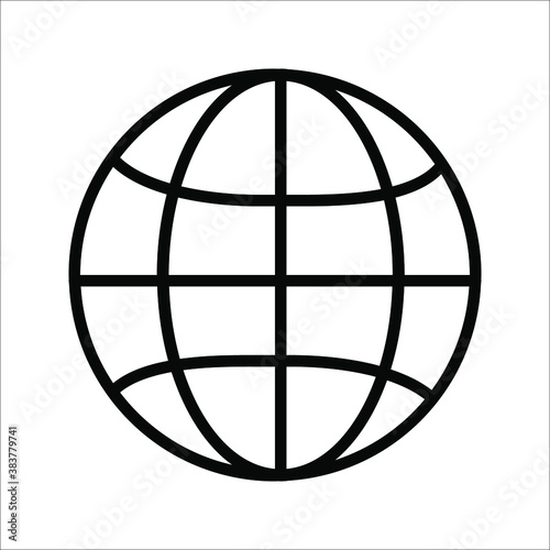 Web icon. Website vector icon. Internet world vector on white background