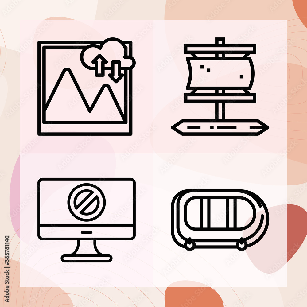 Simple set of nor related lineal icons Simple set of nor related lineal icons