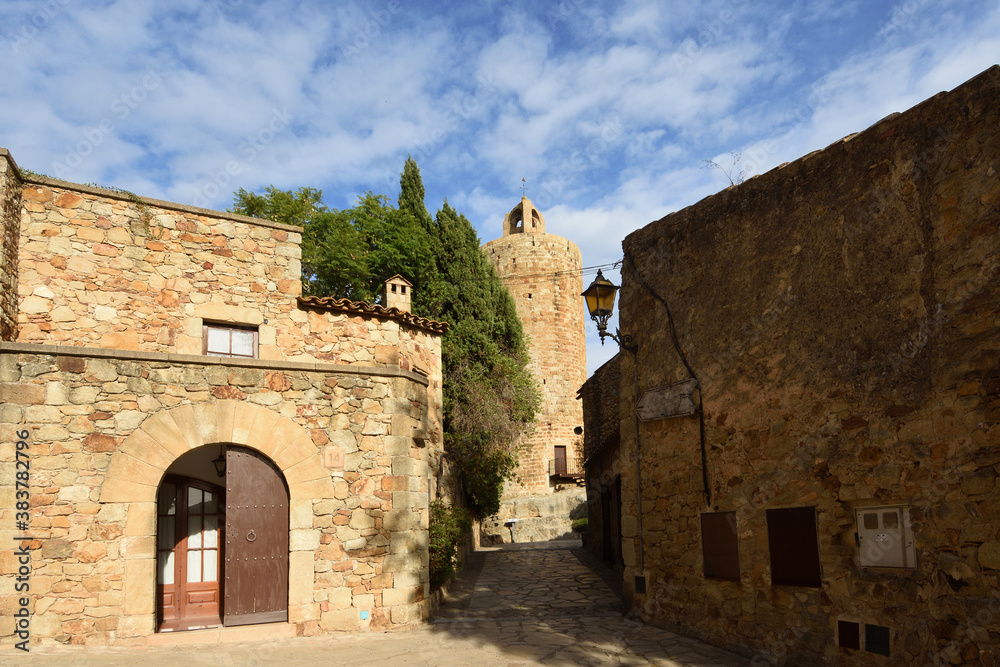 Tower Les Hores, old tow of Pals, Girona province, Catalonia, Spain Tower Les Hores, old tow of Pals, Girona province, Catalonia, Spain