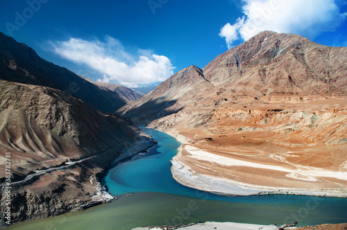 Zanskar and Indus rivers photo