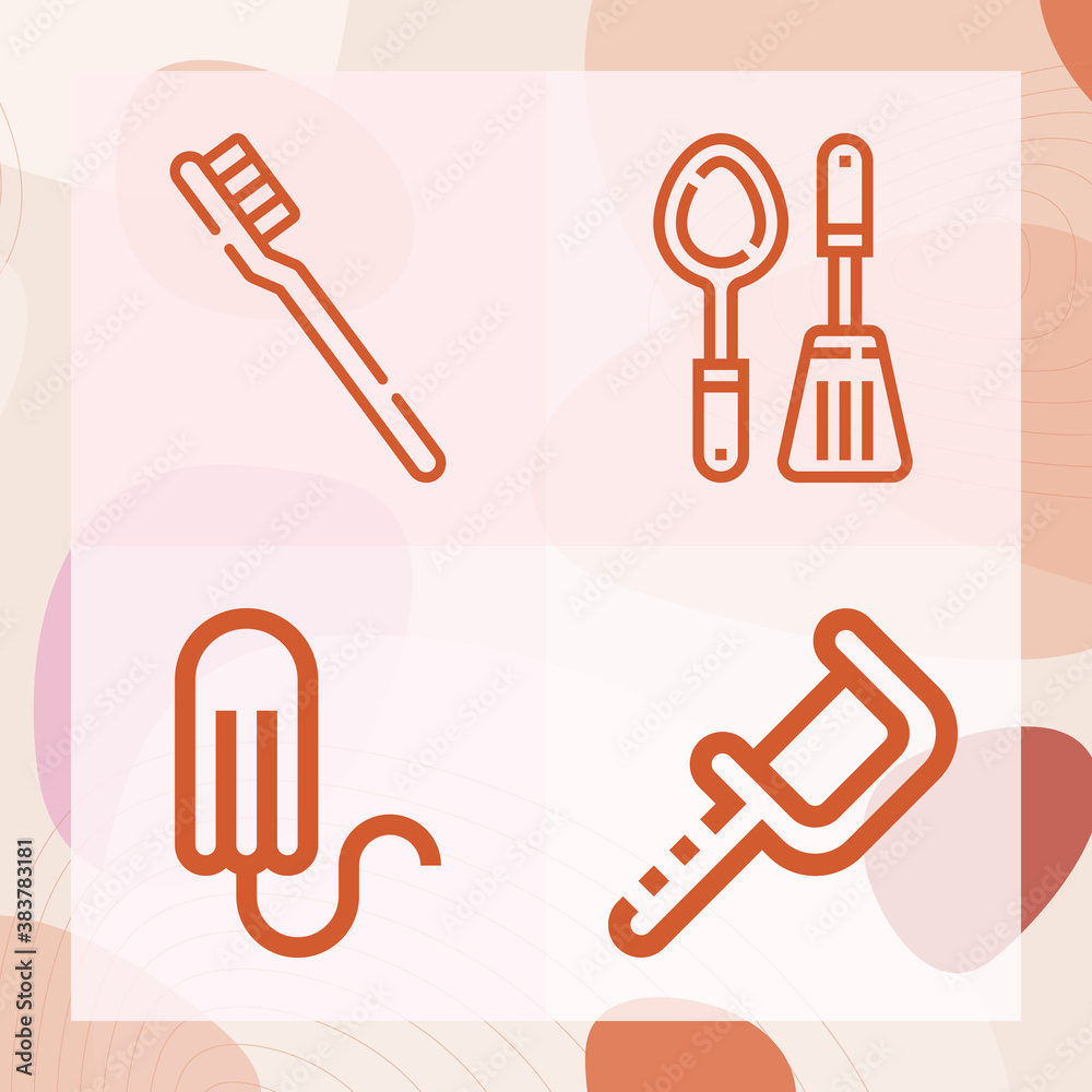 Simple set of floor related lineal icons Simple set of floor related lineal icons