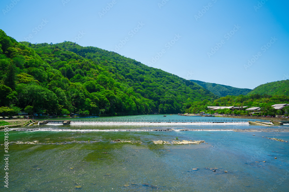 京都　嵐山の新緑