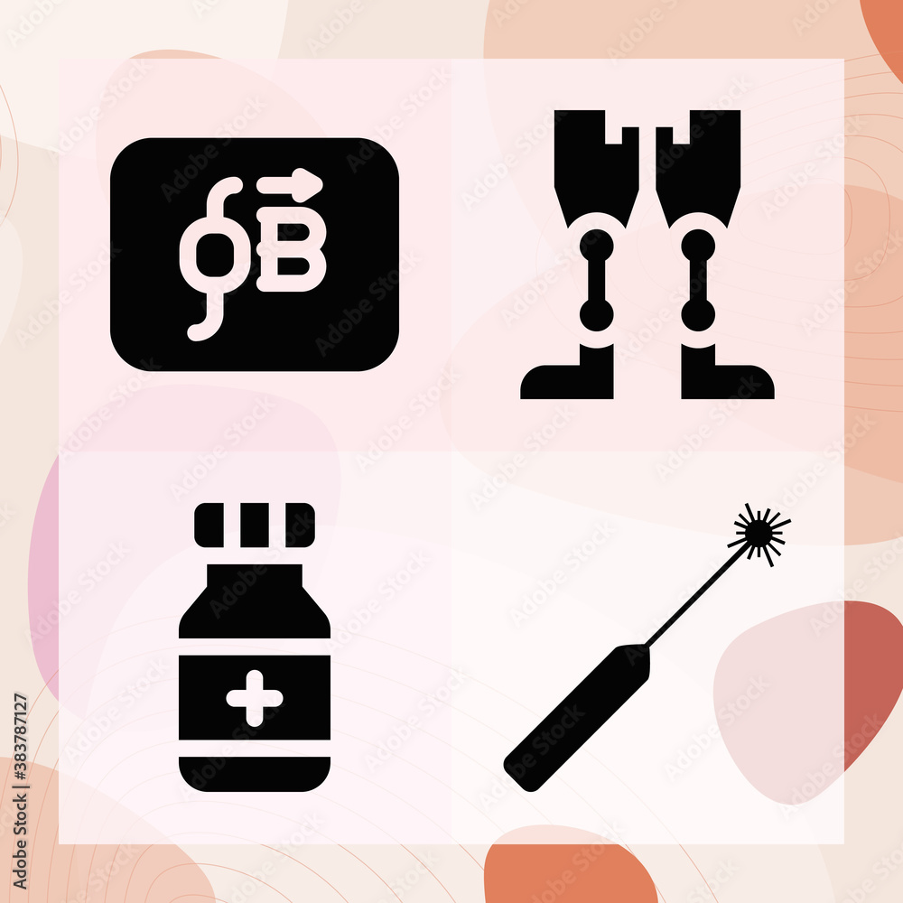 Simple set of therapy related filled icons Simple set of therapy related filled icons