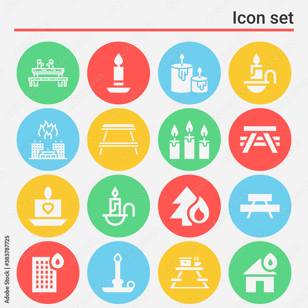 16 pack of lighted filled web icons set 16 pack of lighted filled web icons set