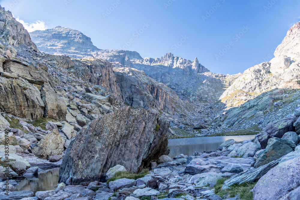 Paysage de montagne dans les Alpes et le parc du Mercantour