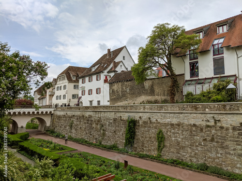 Stadtgarten (City Garden) - a park next to the old town's ramparts, in Radofzell, Germany