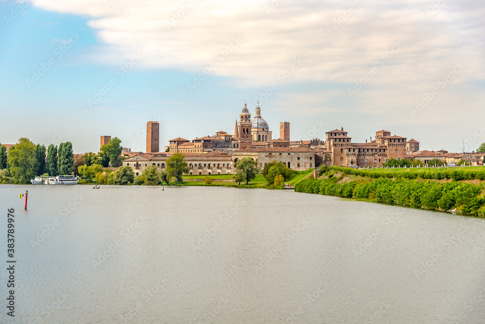 View at the City of Mantova (Mantua) with Lake Lago di Mezzo - Italy View at the City of Mantova (Mantua) with Lake Lago di Mezzo - Italy