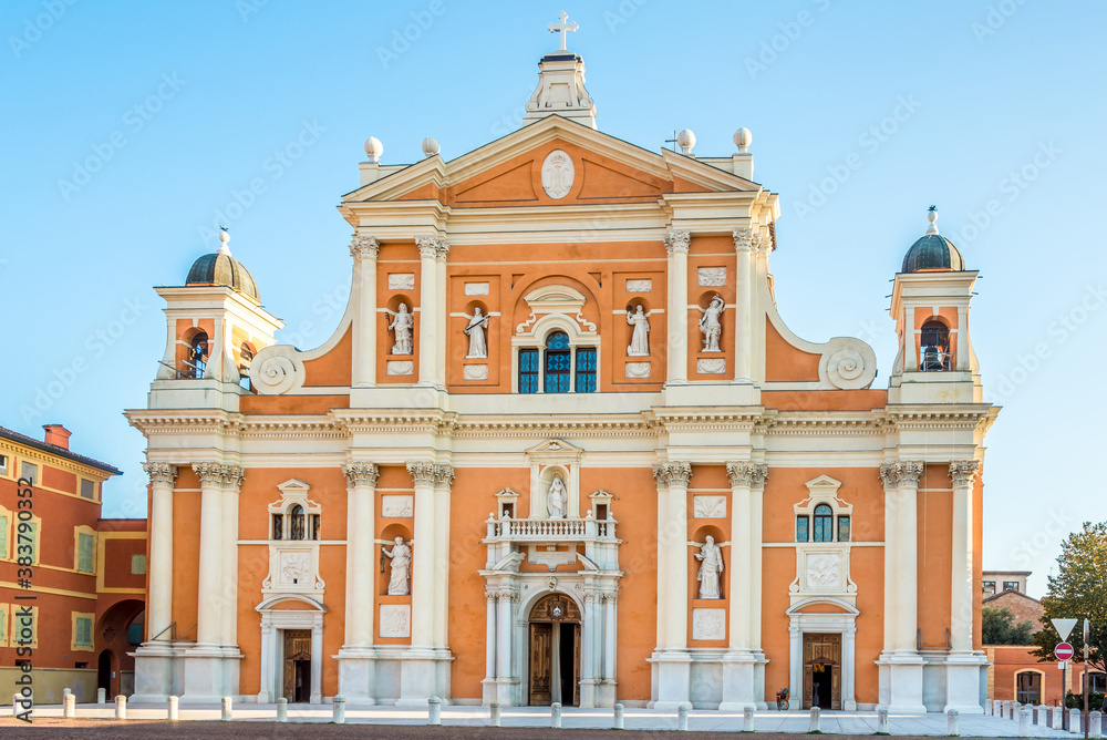View at the Cathedral of Assumption of Holy Mary in Carpi, Italy