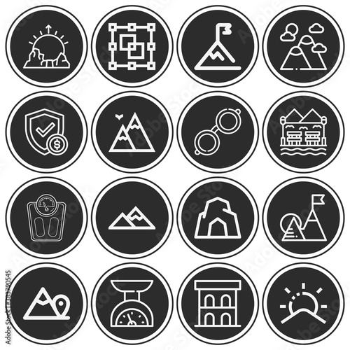16 pack of integrity  lineal web icons set