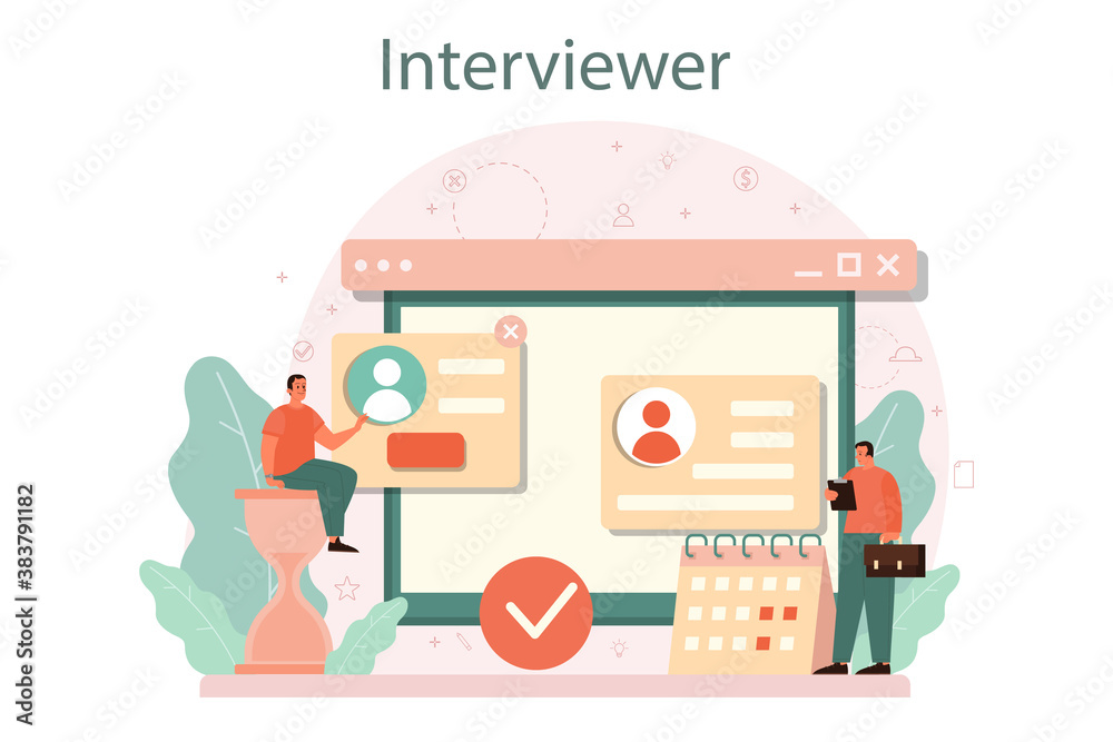 Naklejka premium Job interview concept. Idea of employment and hiring.