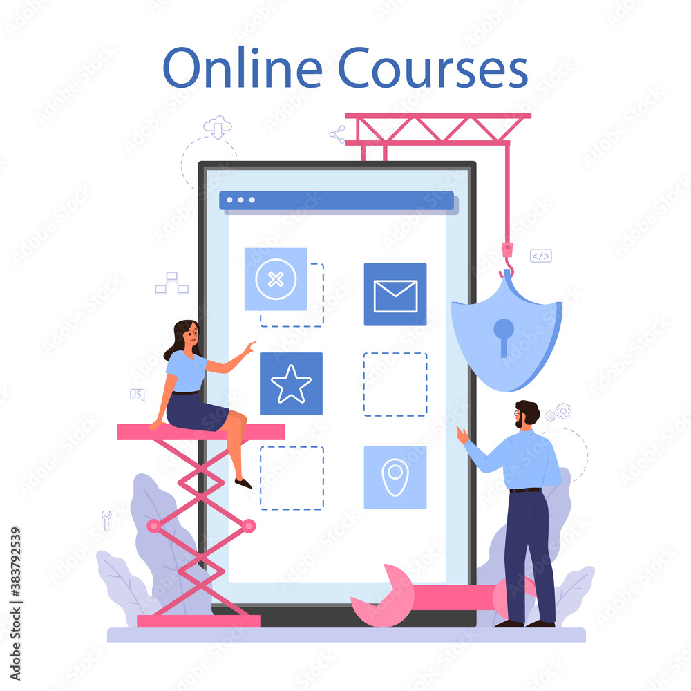 Software developer online service or platform. Idea of programming Software developer online service or platform. Idea of programming