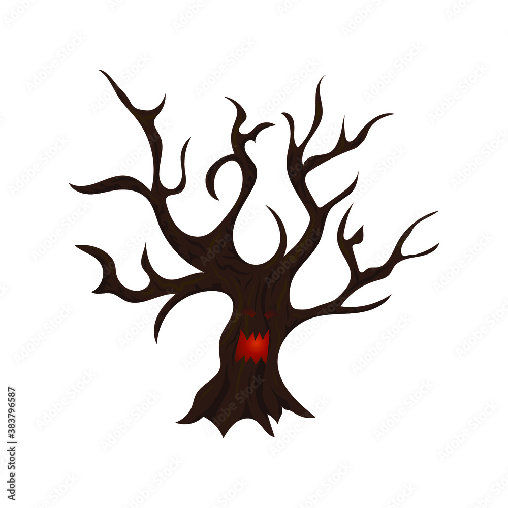 tree monster, drawing, vector illustration tree monster, drawing, vector illustration