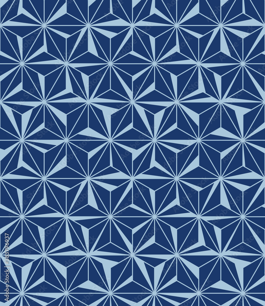 Japanese Hexagon Star Vector Seamless Pattern Japanese Hexagon Star Vector Seamless Pattern