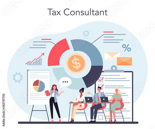Tax consultant concept. Idea of accounting and payment.