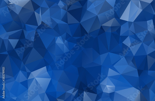 Abstract vector background from triangles. Background color is dark, blue. Gradient pattern for design decoration. Conceptual background eps10