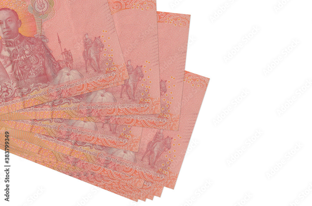 100 Thai Baht Bills Lies In Small Bunch Or Pack Isolated On White 100-thai-baht-bills-lies-in-small-bunch-or-pack-isolated-on-white