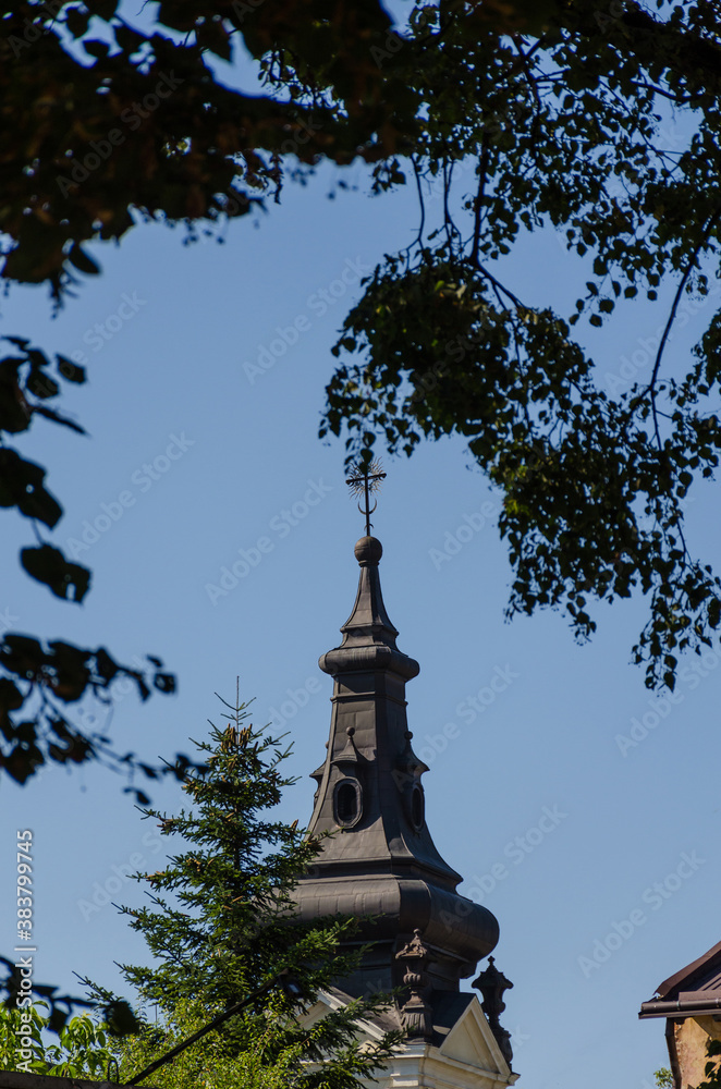 Lviv Old City architecture in the autumn sunny day Lviv Old City architecture in the autumn sunny day