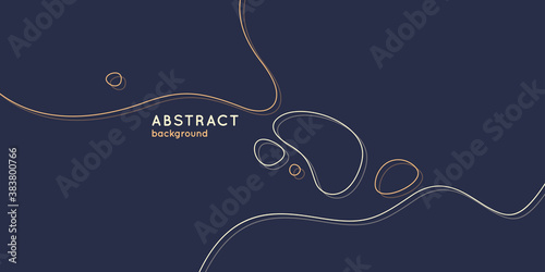 Trendy abstract background. Composition of amorphous forms and lines.