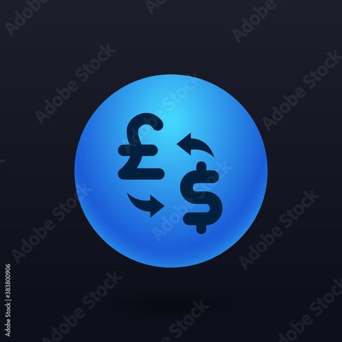 Exchange Pound to Dollar - Button