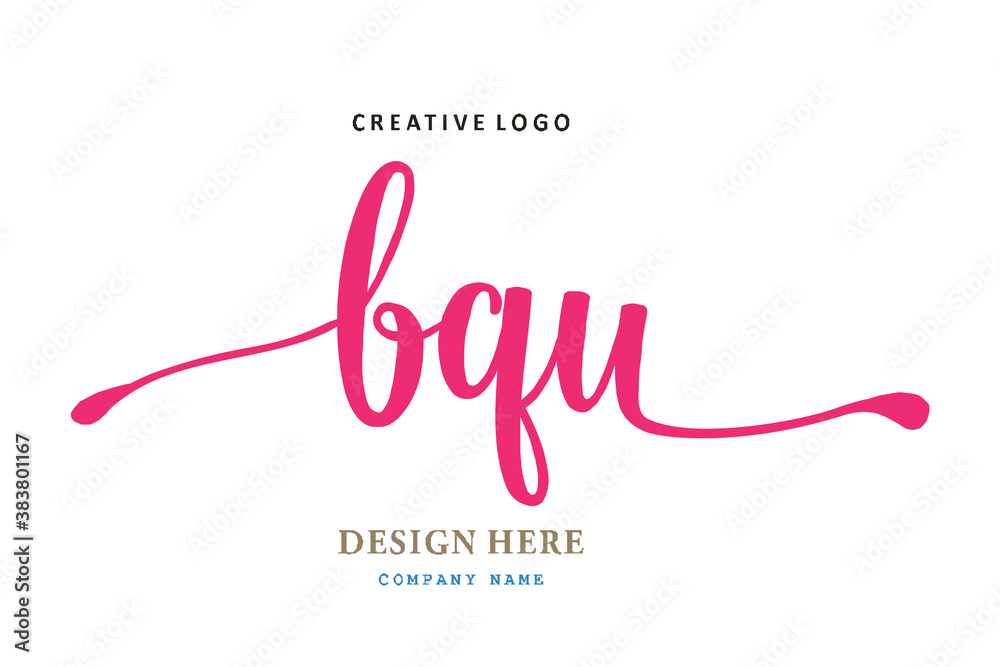 pharmacy logo composition of the letter BQU is simple, easy to understand and authoritative pharmacy logo composition of the letter BQU is simple, easy to understand and authoritative