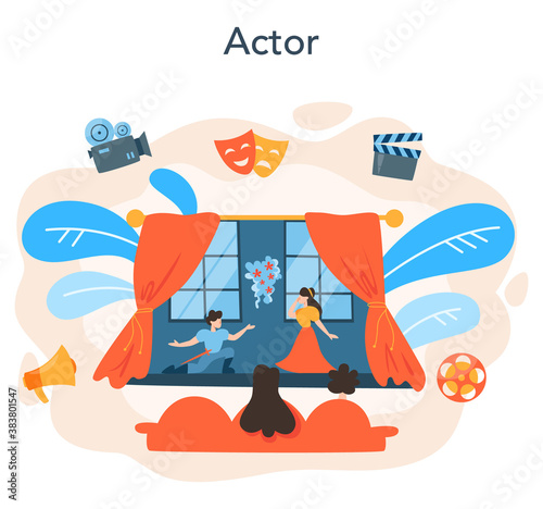 Actor and actress concept. Idea of creative people and profession