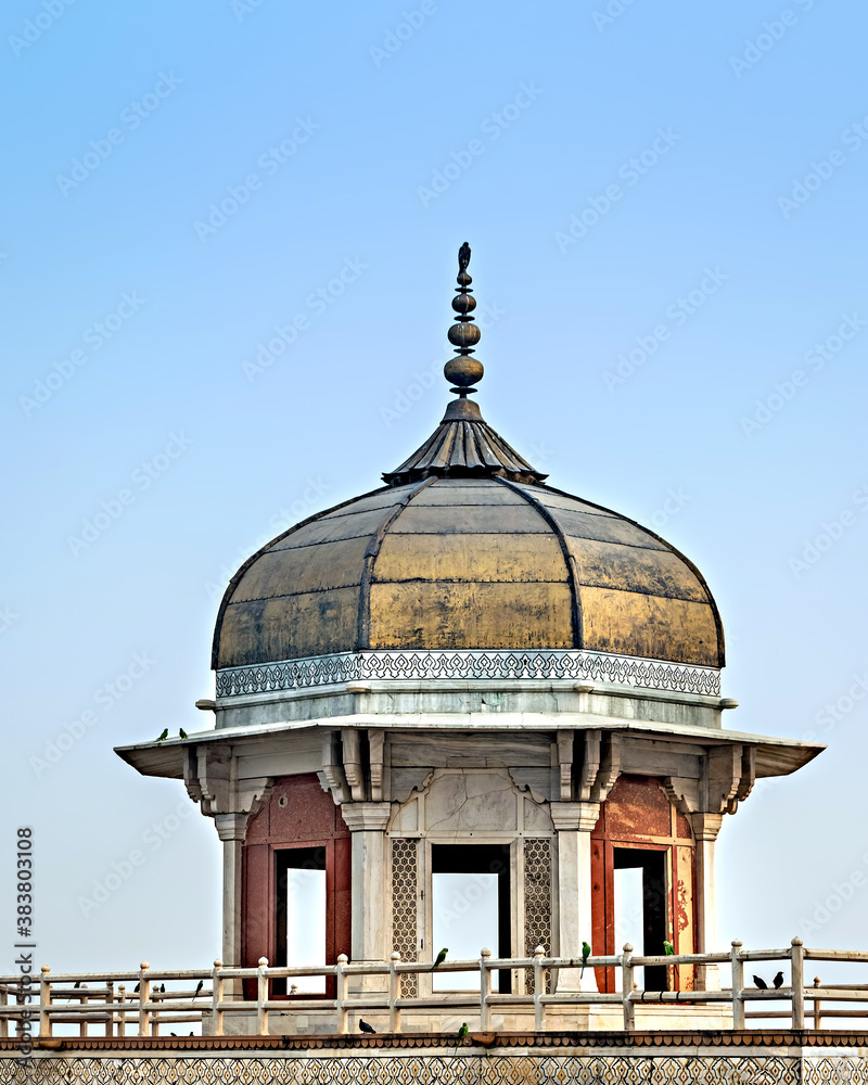 One of the tower domes of Red Fort in Agra, Uttar Pradesh, India.