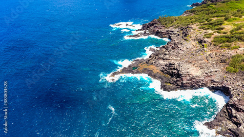 Aerial West Maui Coast, Hawaii