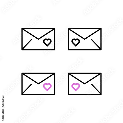 Love envelope icon