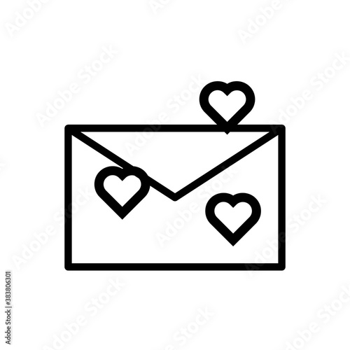 Love envelope icon