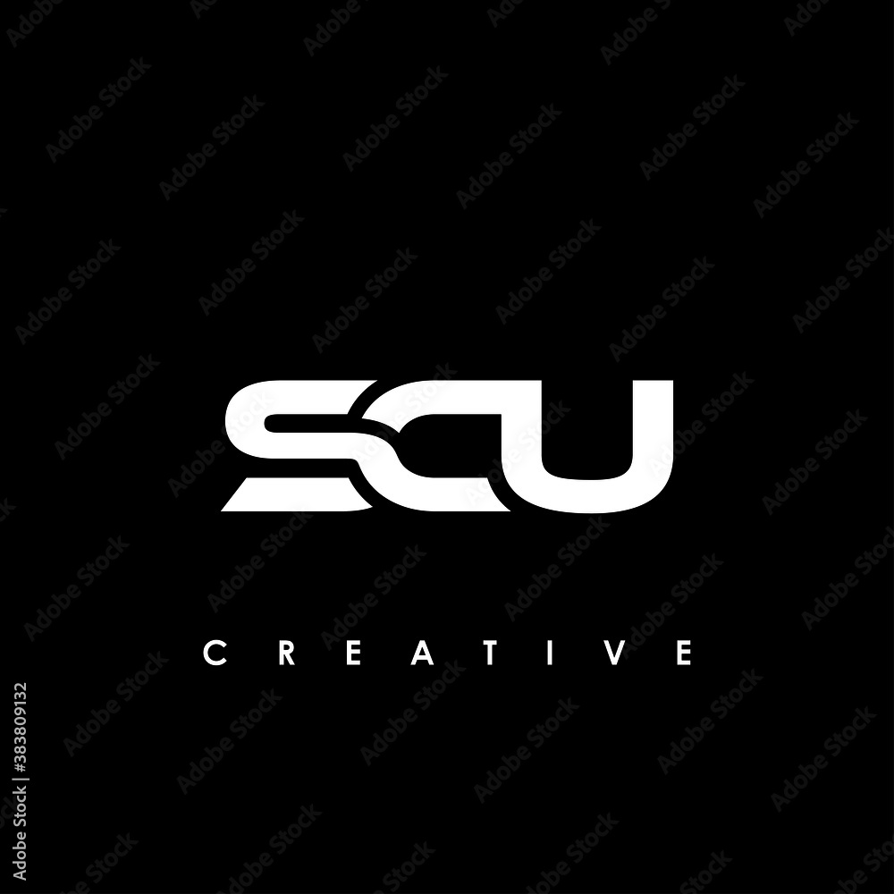 SCU Letter Initial Logo Design Template Vector Illustration SCU Letter Initial Logo Design Template Vector Illustration