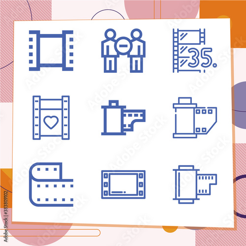Simple set of 9 icons related to destructive