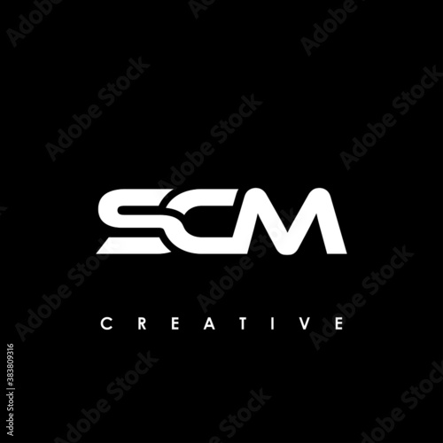 SCM Letter Initial Logo Design Template Vector Illustration photo