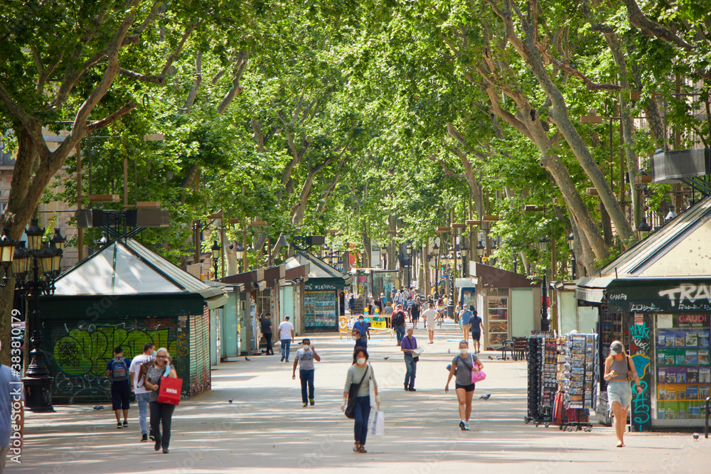 Las Ramblas in Barcelona, Spain