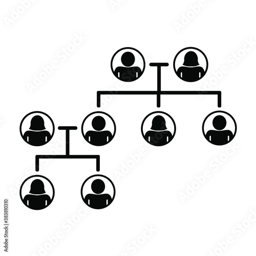 family tree icon on white background