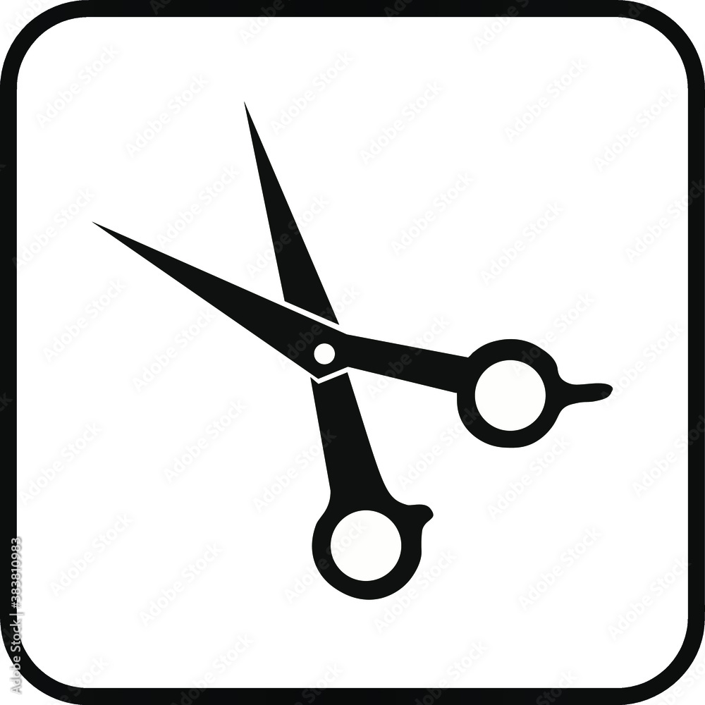Scissors icon, logo isolated on white background Scissors icon, logo isolated on white background