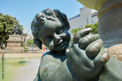 Obraz na płótnie Plaza Catalunya in Barcelona, Spain w salonie