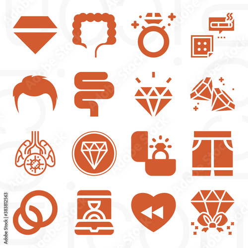 16 pack of tract  filled web icons set