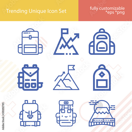 Simple set of exert related lineal icons.