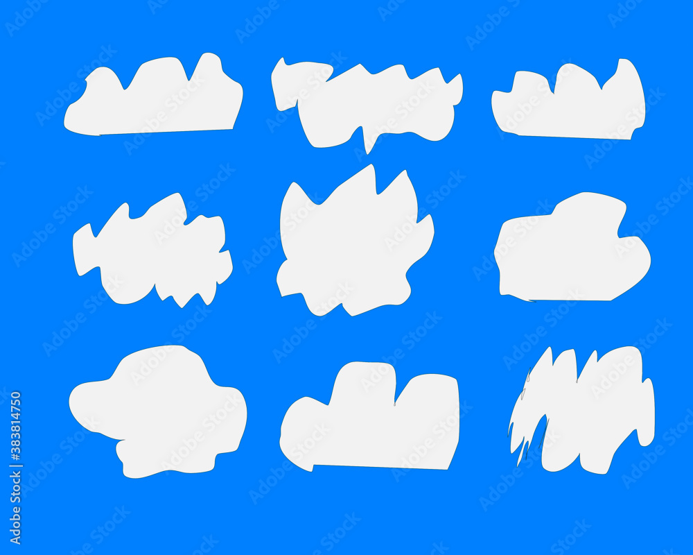 Fototapeta premium set of stickers with clouds