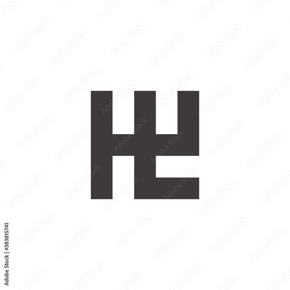 abstract letter L4 simple geometric logo vector abstract letter L4 simple geometric logo vector
