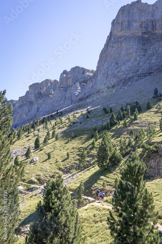 Ordesa y Monte Perdido National Park. Huesca, Aragon, Spain. Mountains of Ordesa Valley.