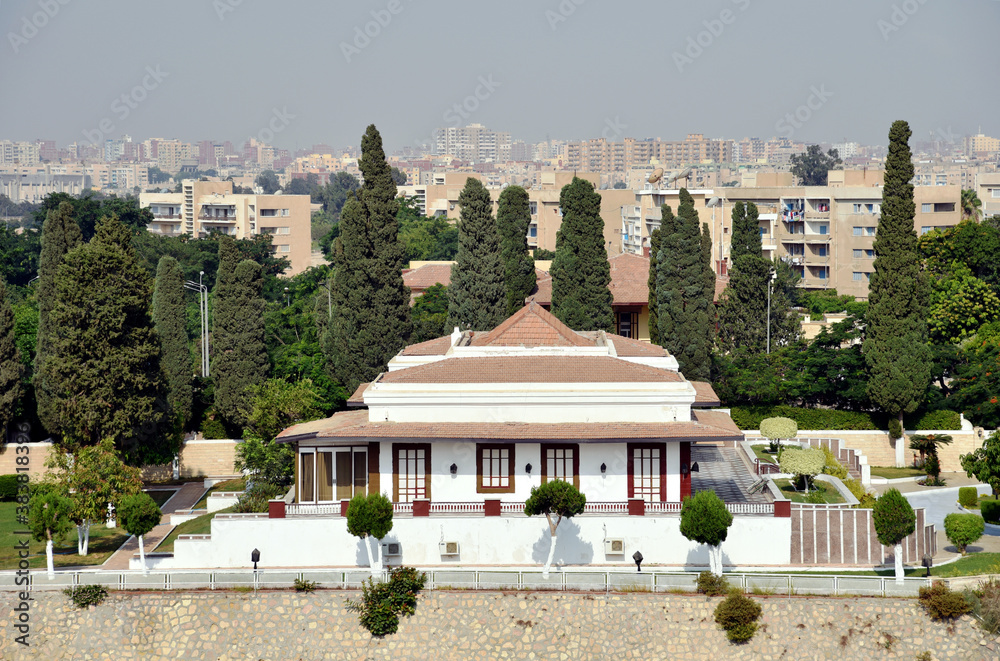 Obraz premium Panoramic view of the city Ismailia in Egypt - Africa. View from the Suez Canal side.